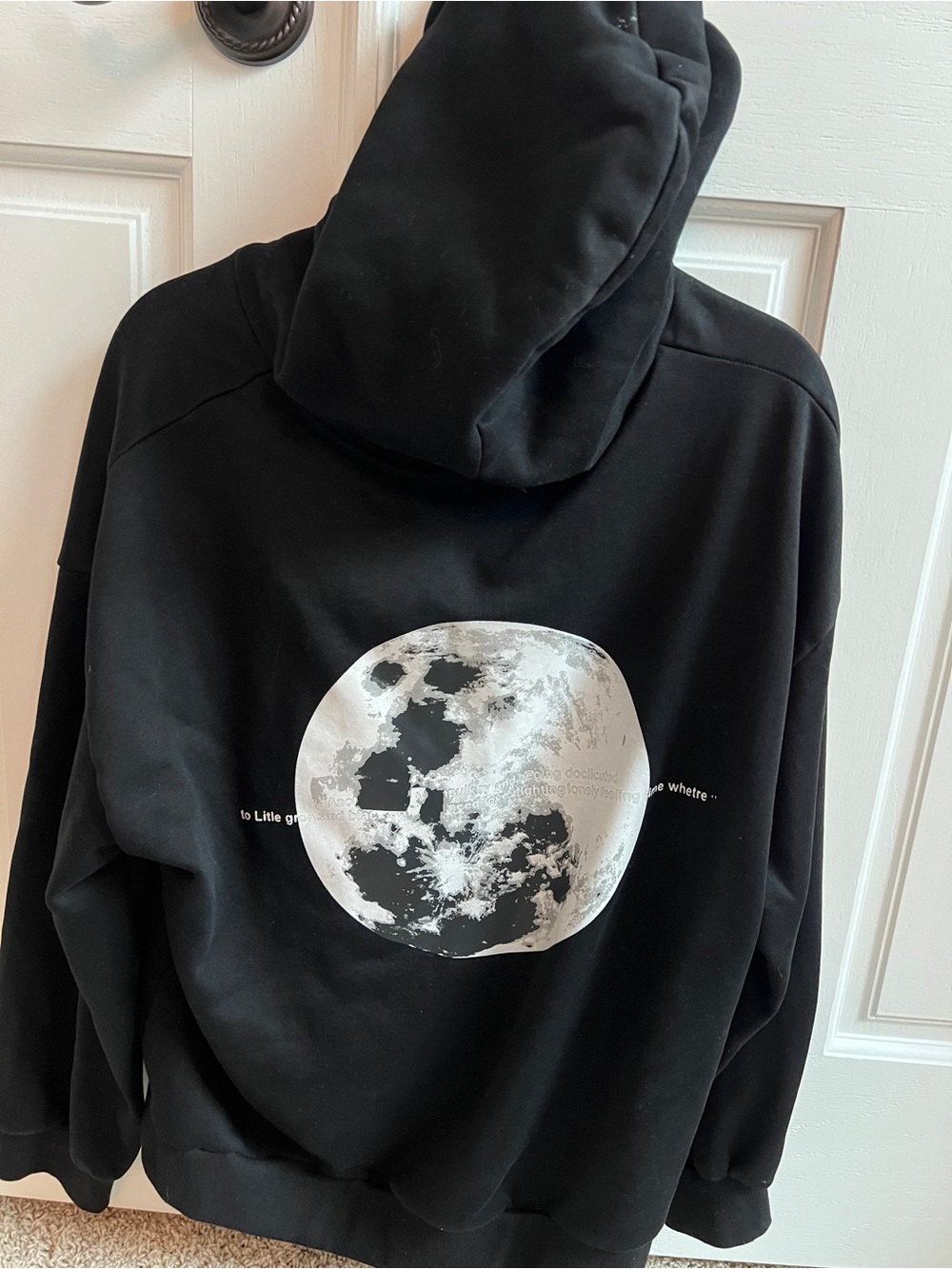 YesStyle Black Moon Graphic Hoodie
